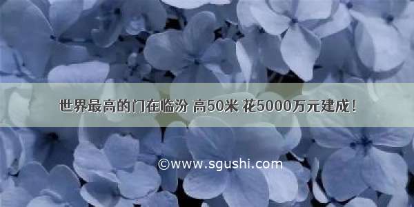 世界最高的门在临汾 高50米 花5000万元建成！