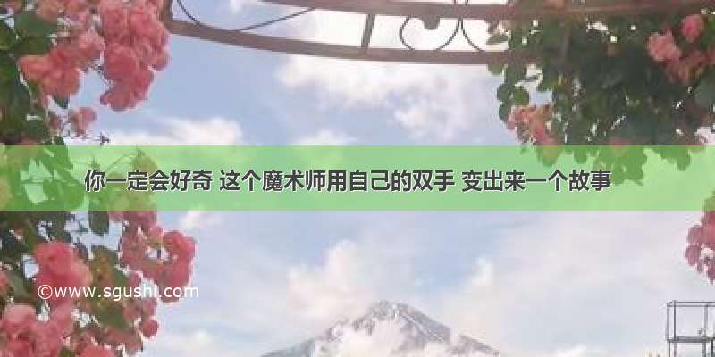 你一定会好奇 这个魔术师用自己的双手 变出来一个故事