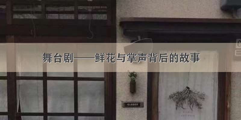 舞台剧——鲜花与掌声背后的故事