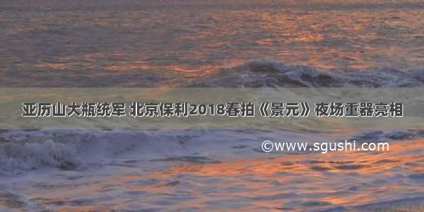 亚历山大瓶统军 北京保利2018春拍《景元》夜场重器亮相