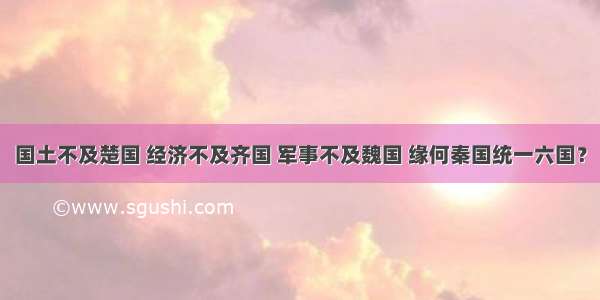 国土不及楚国 经济不及齐国 军事不及魏国 缘何秦国统一六国？