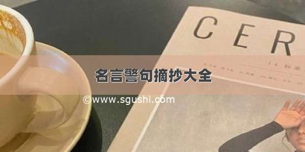 名言警句摘抄大全