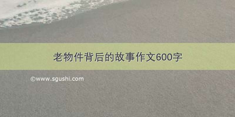 老物件背后的故事作文600字