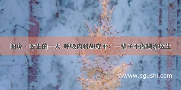 图说·医生的一天｜呼吸内科胡成平：一辈子不做糊涂医生