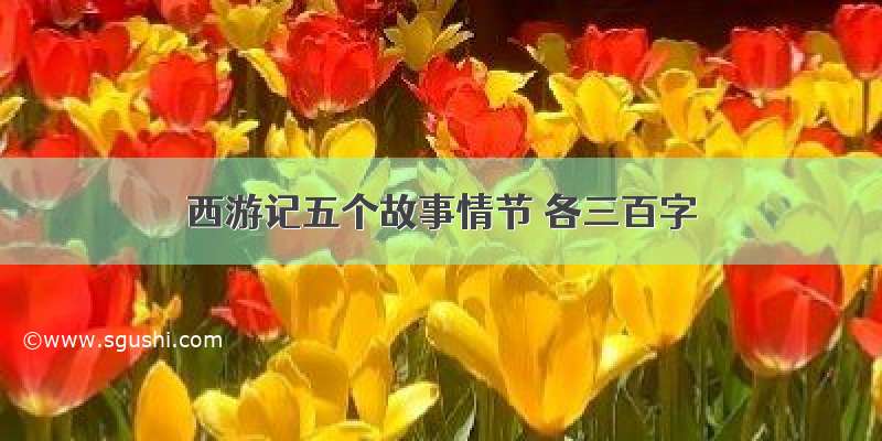 西游记五个故事情节 各三百字