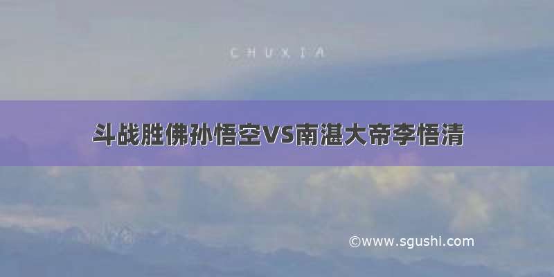 斗战胜佛孙悟空VS南湛大帝李悟清