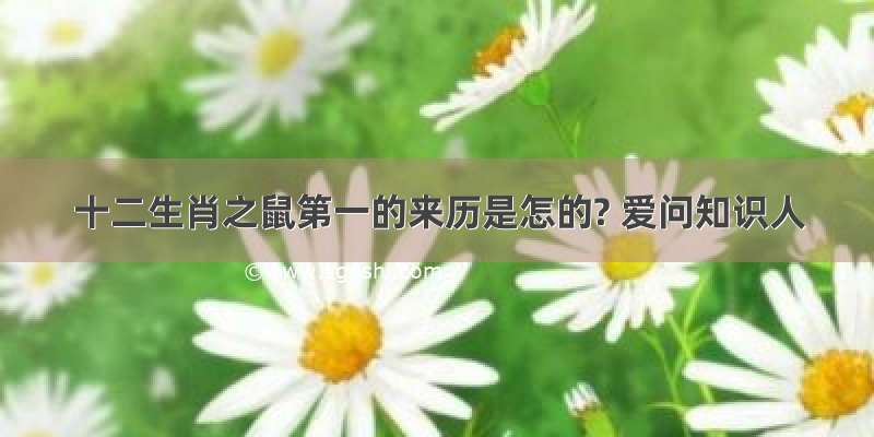 十二生肖之鼠第一的来历是怎的? 爱问知识人