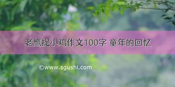 老鹰捉小鸡作文100字 童年的回忆