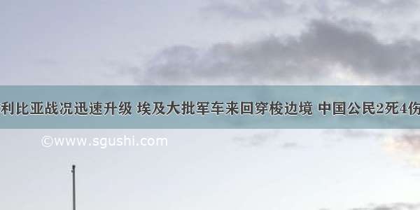 利比亚战况迅速升级 埃及大批军车来回穿梭边境 中国公民2死4伤