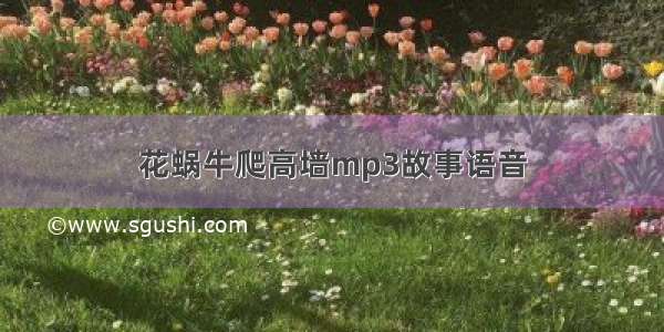 花蜗牛爬高墙mp3故事语音