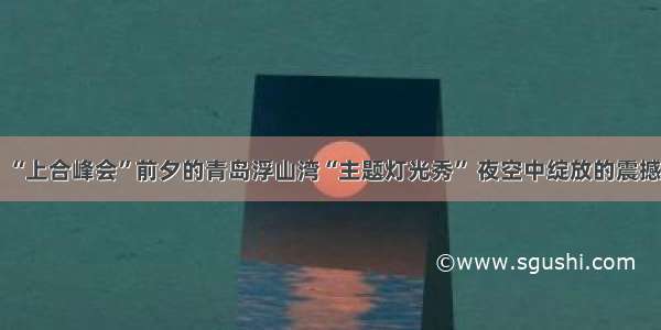 “上合峰会”前夕的青岛浮山湾“主题灯光秀” 夜空中绽放的震撼