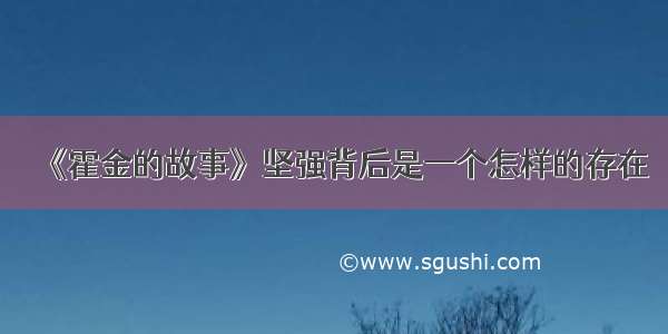 《霍金的故事》坚强背后是一个怎样的存在