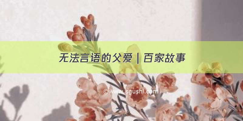 无法言语的父爱｜百家故事