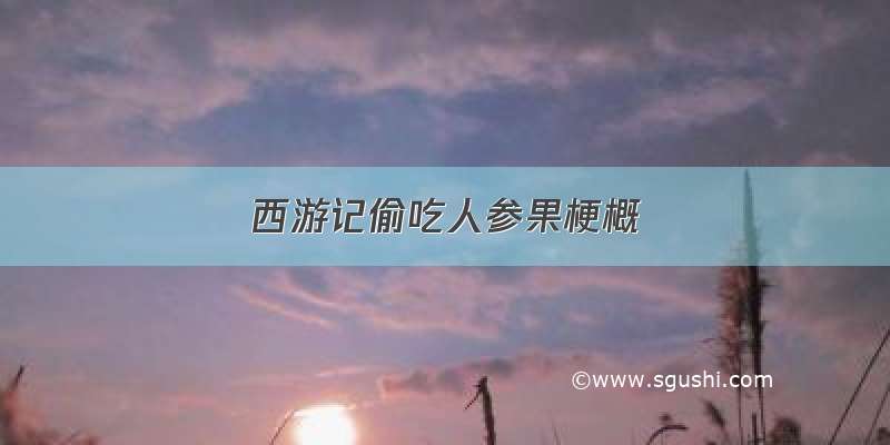 西游记偷吃人参果梗概