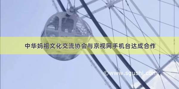 中华妈祖文化交流协会与京视网手机台达成合作