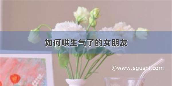 如何哄生气了的女朋友