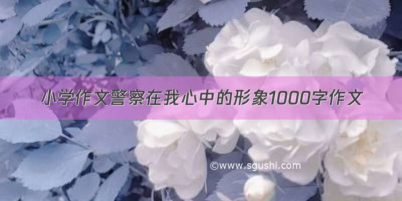 小学作文警察在我心中的形象1000字作文