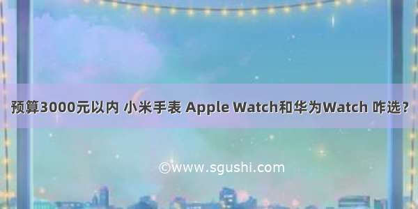 预算3000元以内 小米手表 Apple Watch和华为Watch 咋选？