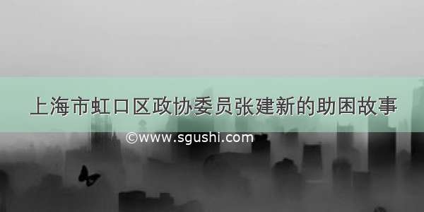 上海市虹口区政协委员张建新的助困故事