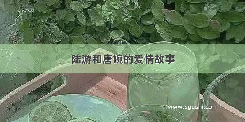 陆游和唐婉的爱情故事