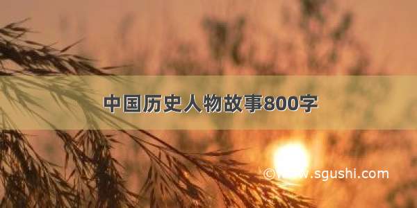 中国历史人物故事800字