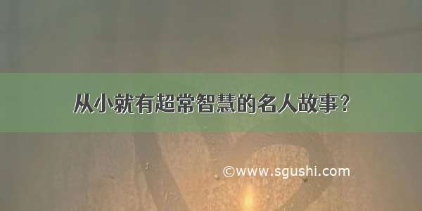 从小就有超常智慧的名人故事？