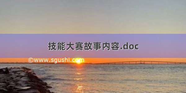 技能大赛故事内容.doc