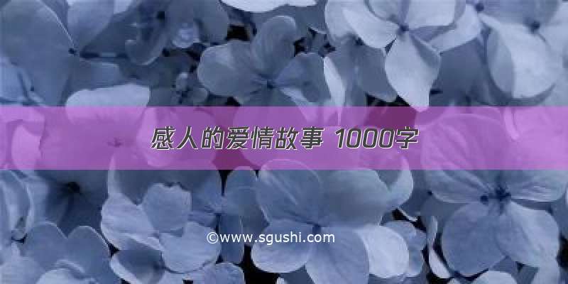 感人的爱情故事 1000字