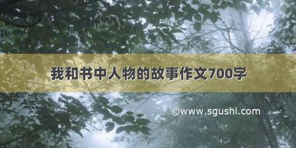 我和书中人物的故事作文700字