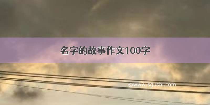 名字的故事作文100字