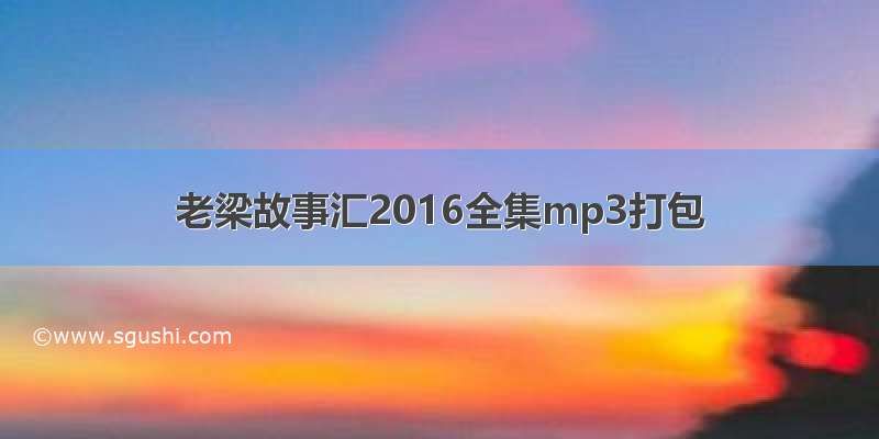 老梁故事汇2016全集mp3打包