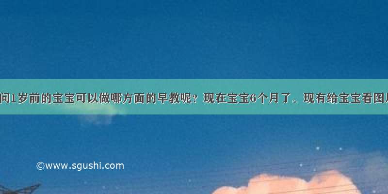 你好 请问1岁前的宝宝可以做哪方面的早教呢？现在宝宝6个月了。现有给宝宝看图片 听