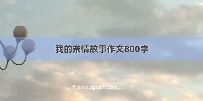 我的亲情故事作文800字