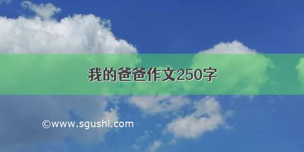 我的爸爸作文250字