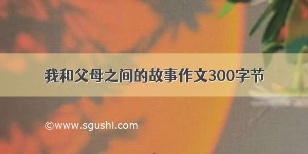 我和父母之间的故事作文300字节