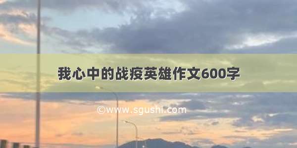 我心中的战疫英雄作文600字