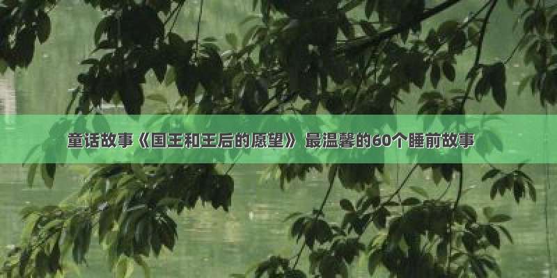 童话故事《国王和王后的愿望》 最温馨的60个睡前故事