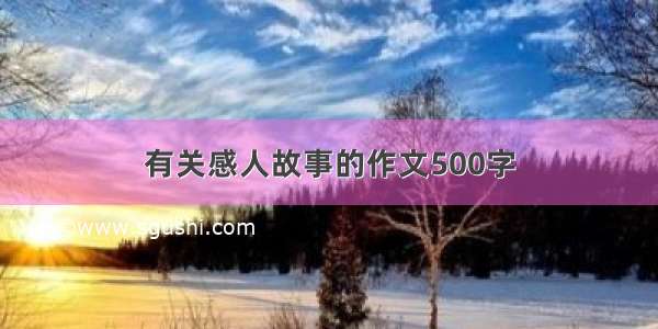 有关感人故事的作文500字