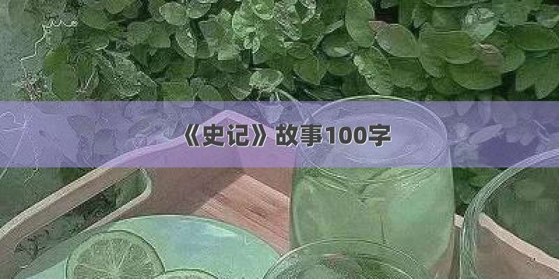 《史记》故事100字