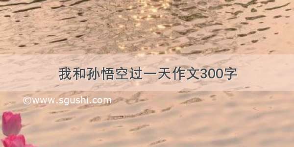 我和孙悟空过一天作文300字