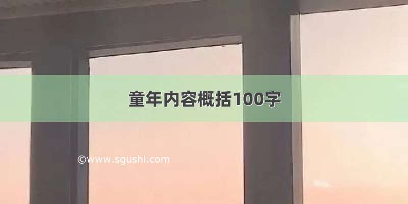 童年内容概括100字