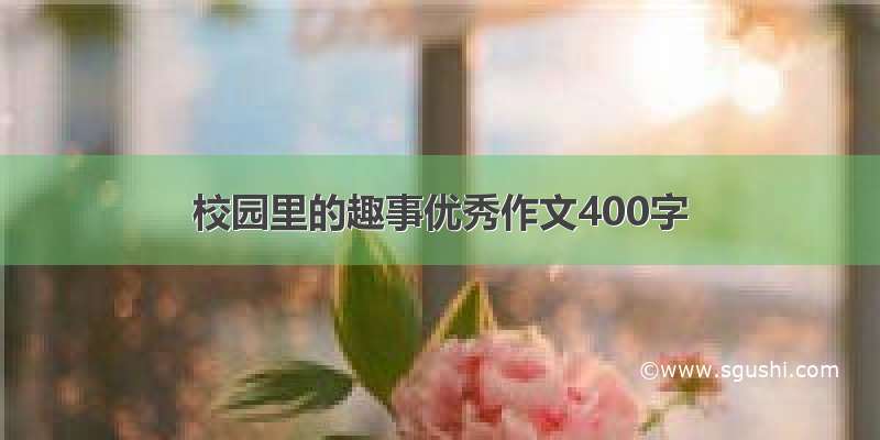 校园里的趣事优秀作文400字