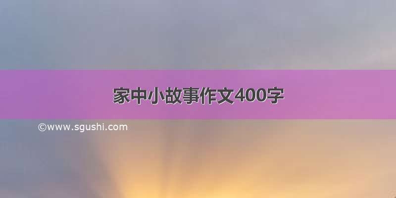 家中小故事作文400字