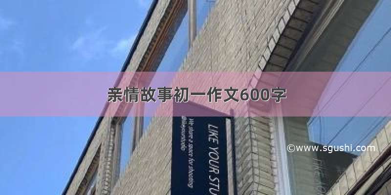 亲情故事初一作文600字