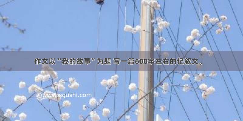 作文以“我的故事”为题 写一篇600字左右的记叙文。