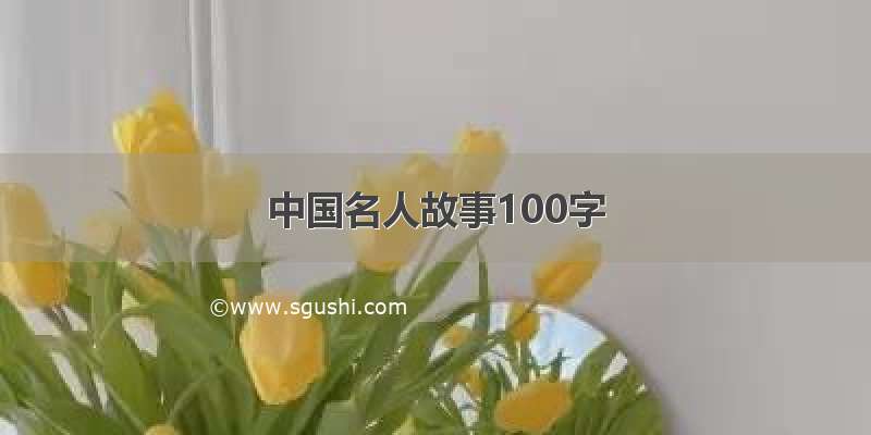 中国名人故事100字