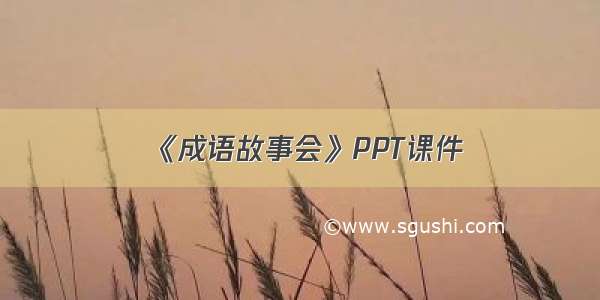 《成语故事会》PPT课件