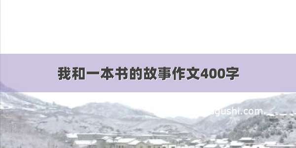 我和一本书的故事作文400字