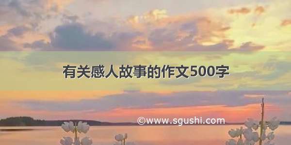 有关感人故事的作文500字