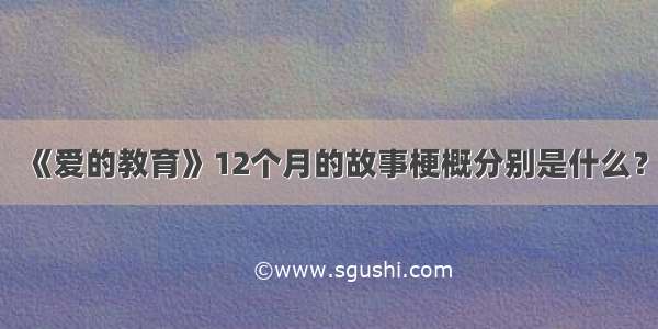 《爱的教育》12个月的故事梗概分别是什么？